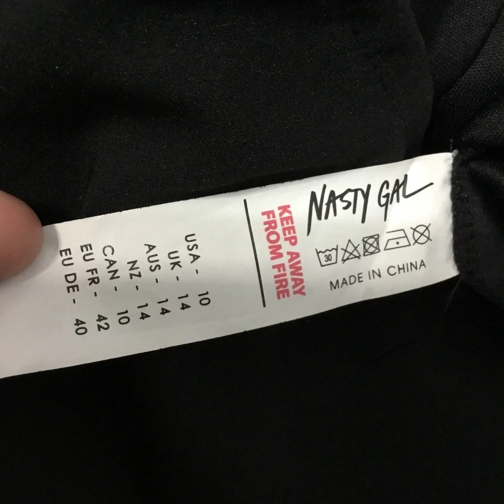 NASTY GAL Lets Net To It Mesh Fishnet Detail Mini Dress size US10 - Picture 11 of 12